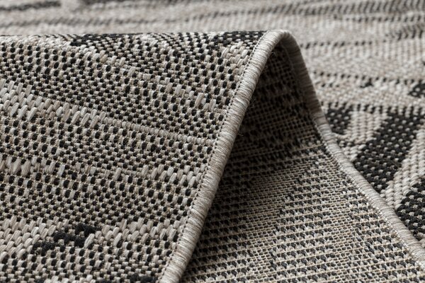 Covor sisal Floorlux 20504 Frunze argintiu si negru Junglă - SECUNDAR-COTATI PRODUSUL