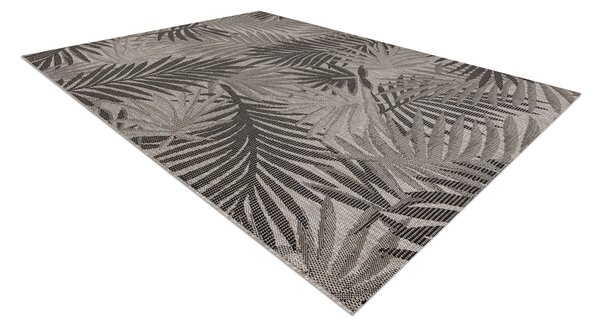 Covor sisal Floorlux 20504 Frunze argintiu si negru Junglă - SECUNDAR-COTATI PRODUSUL