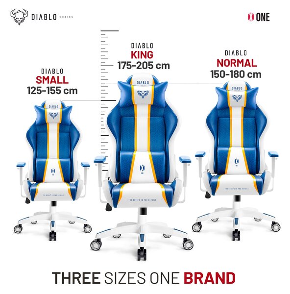 Scaun gaming Diablo X-One 2.0 Normal Size: Aqua Blue / albastru
