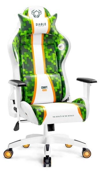 Scaun gaming Diablo X-One 2.0 Craft Normal Size: alb-verde