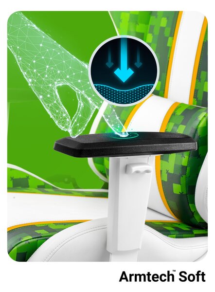 Scaun gaming Diablo X-One 2.0 Craft Normal Size: alb-verde