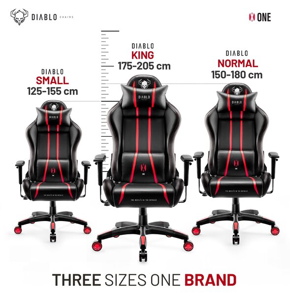 Scaun gaming Diablo X-One 2.0 Normal Size: negru-roșu