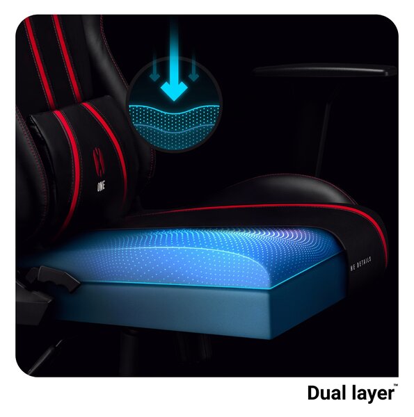 Scaun Gaming Diablo X-One 2.0 Small: Negru-Roșu