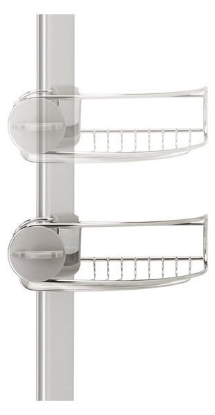 Raft de baie telescopic din metal gri - simplehuman