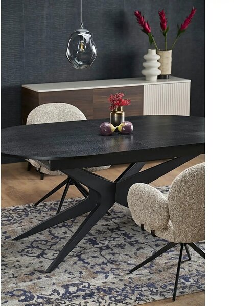 Masa extensibila SANDRO, negru, 180/240x100x76 cm