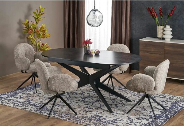 Masa extensibila SANDRO, negru, 180/240x100x76 cm