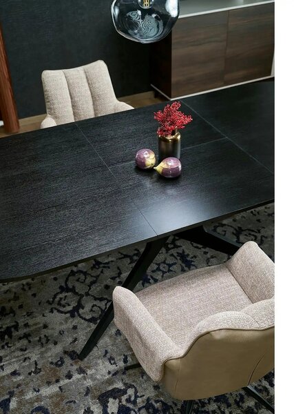 Masa extensibila SANDRO, negru, 180/240x100x76 cm