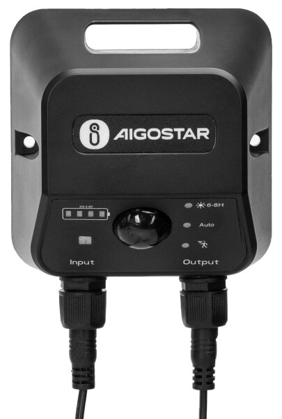 Aigostar - Lustră solară LED cu senzor, 2xLED/35W/12V baterie 6000mAh, 6500K (alb rece), diam.15cm + telecomandă