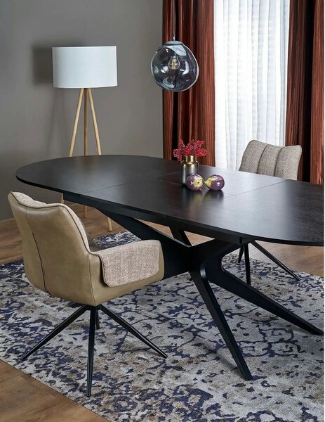 Masa extensibila SANDRO, negru, 180/240x100x76 cm