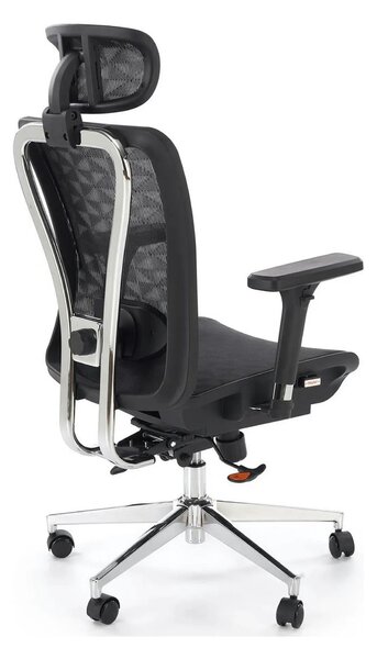 Scaun birou VIXEN, negru/crom, stofa clasica/metal, 68x65x117/125 cm