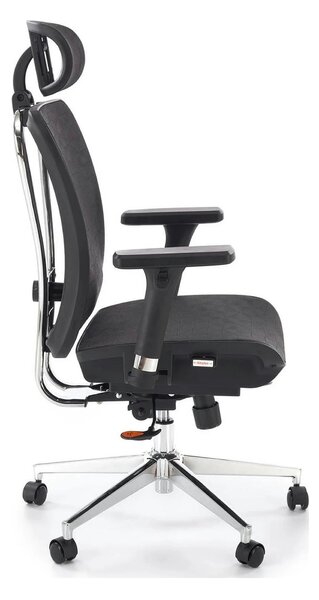 Scaun birou VIXEN, negru/crom, stofa clasica/metal, 68x65x117/125 cm