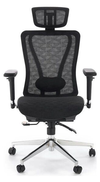 Scaun birou VIXEN, negru/crom, stofa clasica/metal, 68x65x117/125 cm