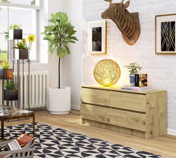Comodă Keanu K120 4SZ (stejar artizanal). Promo -15%. 1152032