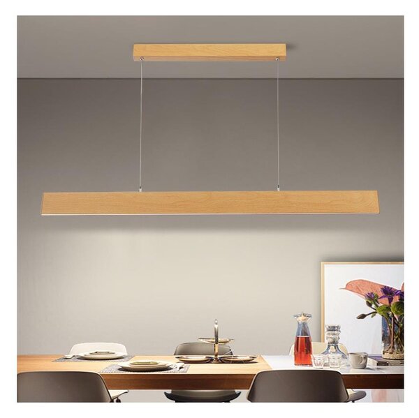 Brilagi - Lustra LED cu dimmer pe cablu SLIMLINE LED/40W/230V 3000-6000K decor stejar + telecomandă