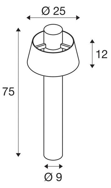 SLV Bornă luminoasă Photoni 75, culoare ruginiu, aluminiu, înălțime 75 cm, Maro / Rugină, Aluminiu