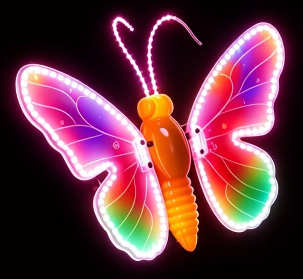 Aigostar - Decorațiune LED pentru exterior 162xLED 42 cm IP44 fluture/multicolor