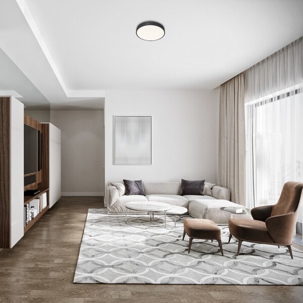 Rabalux 3314 - Plafonieră LED TESIA LED/36W/230V 40 cm neagră