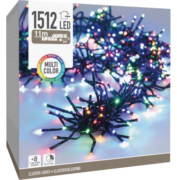 Instalație luminoasă LED de exterior pentru Crăciun 1512xLED/230V/8 funcții 14 m IP44 multicolor