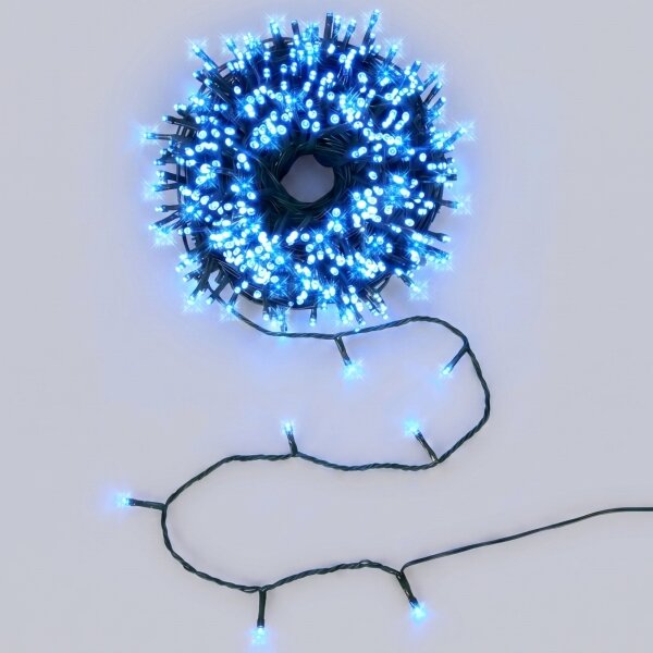 Aigostar - Ghirlandă LED de exterior pentru Crăciun, 200 LED, 23 m, IP44, albastră