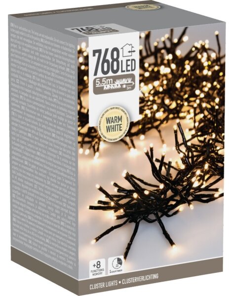 Ghirlandă LED de exterior pentru Crăciun 768xLED/230V/8 funcții 8,5 m IP44 alb cald