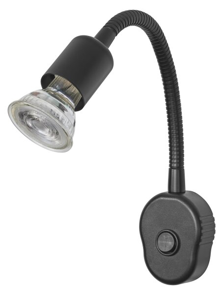 Osram - Lampă de perete flexibilă PLUG TUBE FLEX 1xGU10/5W/230V neagră