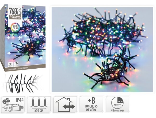 Ghirlandă luminoasă LED de exterior pentru Crăciun 768xLED/230V/8 funcții 8,5 m IP44 multicolor