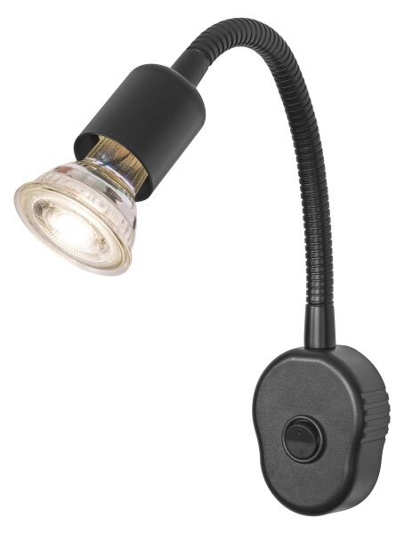 Osram - Lampă de perete flexibilă PLUG TUBE FLEX 1xGU10/5W/230V neagră