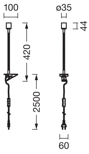 Osram - Lampă cu clemă CLIP TUBE FLEX 1xGU10/5W/230V crom mat