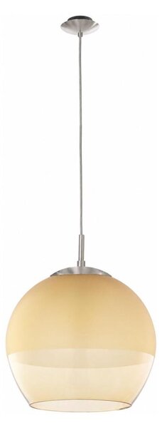 BRILAGI-LED Lustră pe cablu RETRO GLASS 1xE27/60W/230V crom mat/bej fumuriu