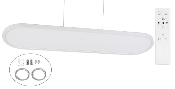 Top Light - plafonieră LED aplicată/suspendată OVAL LED/36W/230V 3000-6500K albă+telecomandă