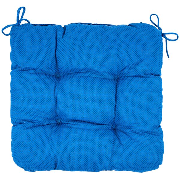 Pernă de scaun Buline albastru, 42 x 42 cm