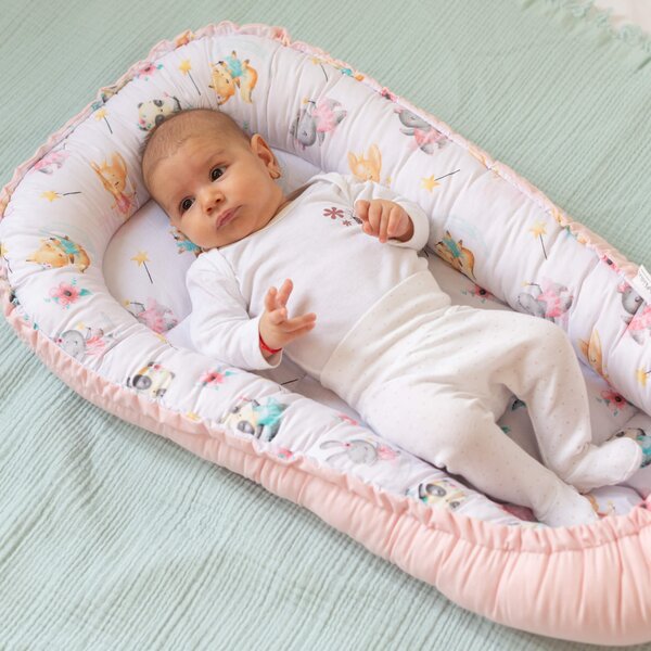 Cosulet bebelus pentru dormit Kidizi Baby Nest Cocoon 90x50 cm Loving Ballet