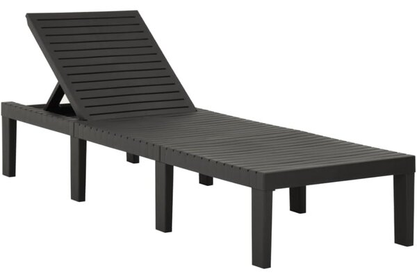 Șezlong de grădină HAITI cu saltea, 65×195×78cm, antracit I.P.A.E-Progarden