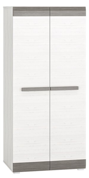 Dulap Blanco 01 cu două uși 92 cm - pin de zăpadă / new grey