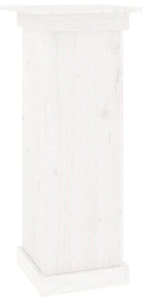 Suport pentru flori, alb, 40x40x90 cm, lemn masiv de pin
