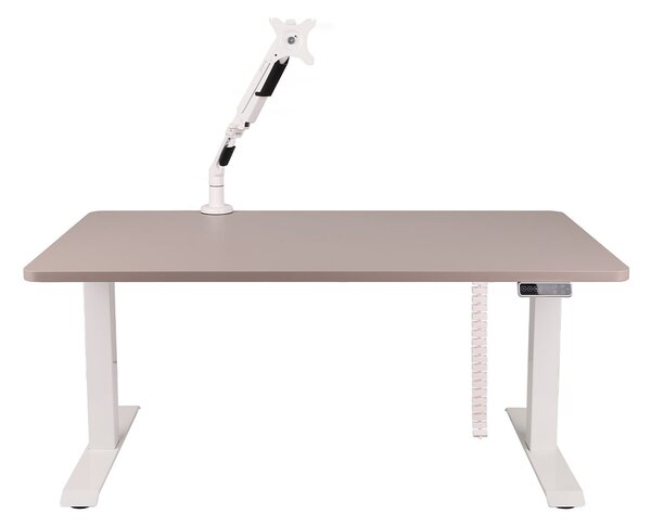 Set: Birou reglabil Alto 101 White + suport pentru monitor + organizator pentru cabluri