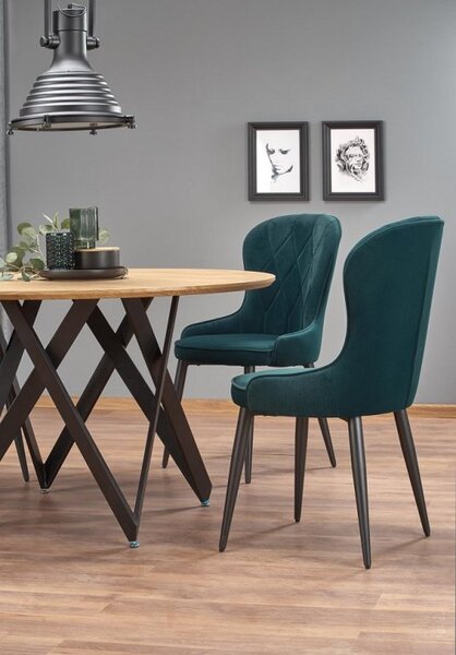 Scaun de dining K366 verde închis