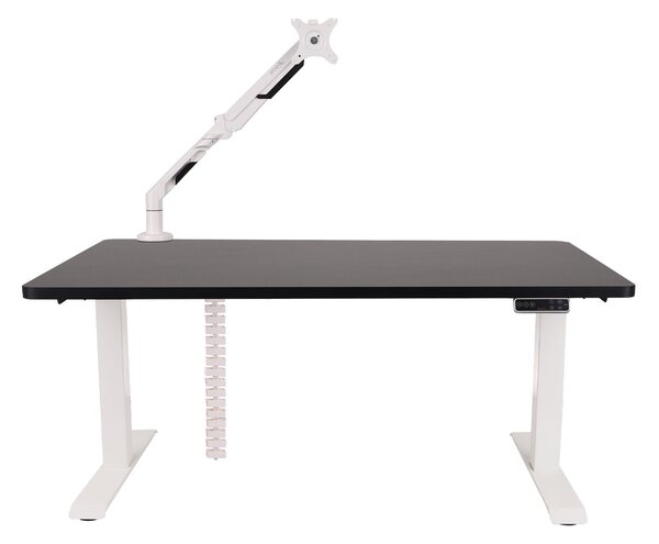 Set: Birou reglabil Alto 101 White + suport pentru monitor + organizator pentru cabluri