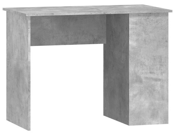 Birou, gri beton, 100x55x75 cm, lemn prelucrat