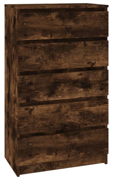 Dulap cu sertar, stejar fumuriu, 60x36x103 cm, lemn prelucrat