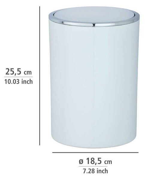 Coș de gunoi alb din plastic 5 l Inca – Wenko