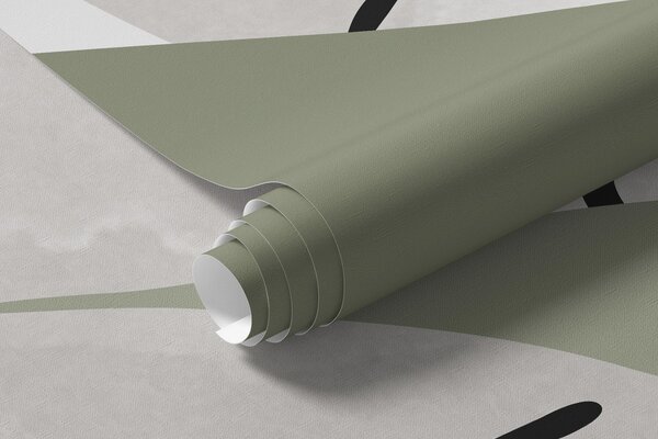 Tapet Abstracție cu vegetație și silueta unui chip, Imagini de fundal unice, w05776v1 : Uwalls.ro