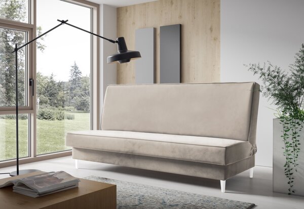 Canapea extensibilă tapițată PETRONELA, 200x93x90, fresh 01/alb