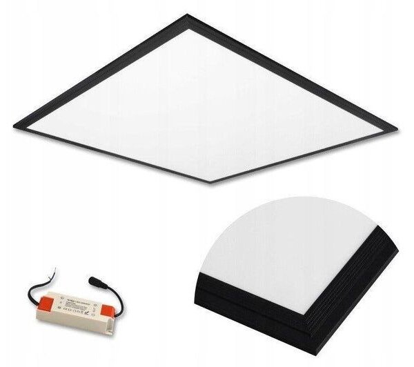 Panou incastrabil Lumio, LED 40W, 3200 lm, 4000-4500K, IP20, rama neagra