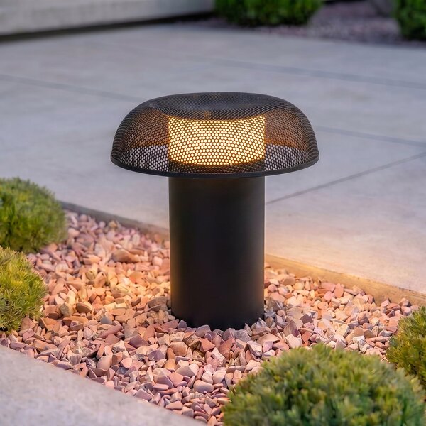 Lucande Bornă luminoasă LED MAILE, 40 cm, antracit, IP65, Negru, Aluminiu, Design