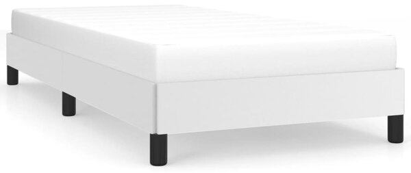 Cadru de pat, alb, 80x200 cm, piele ecologică