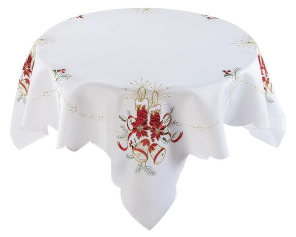 Față de masă centrală cu broderie ATMOSFERĂ DE CRĂCIUN 85 x 85 cm