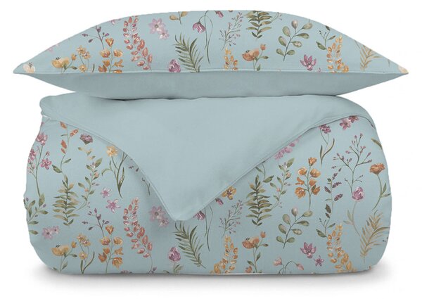 Set lenjerie de pat Dormeo Nature albastru deschis