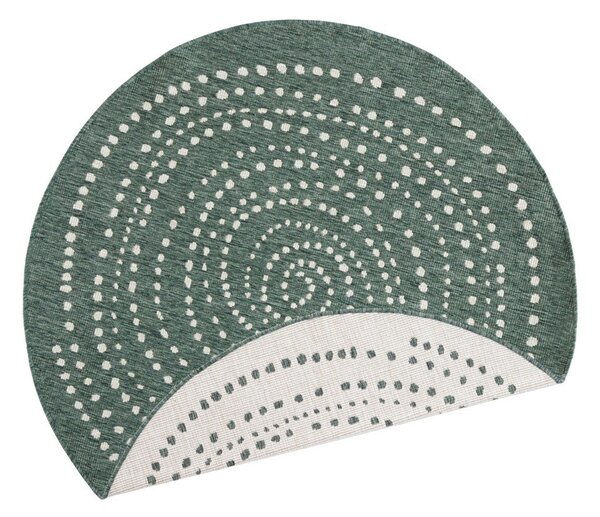 Covor reversibil pentru exterior NORTHRUGS Bali, Ø 140 cm, verde