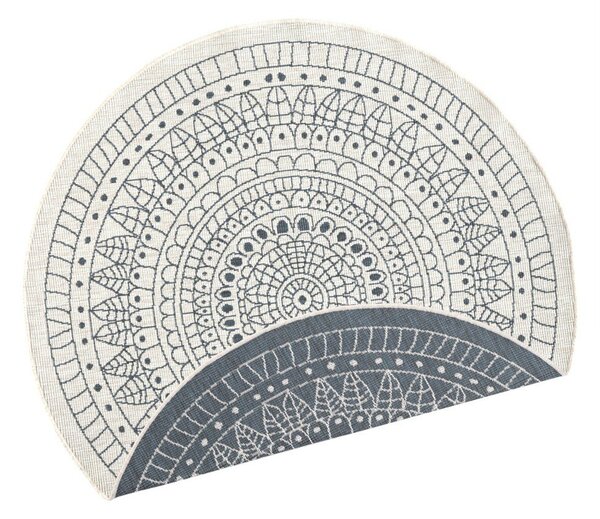 Covor adecvat pentru exterior NORTHRUGS Porto, Ø 140 cm, gri-crem